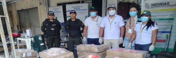 SENASAG Pando, a través de operativo decomisa productos alimenticios de contrabando